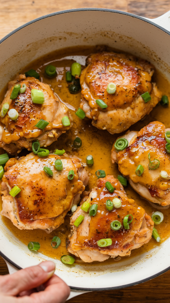 Oven Baked Honey Mustard Chicken Thighs Recipe