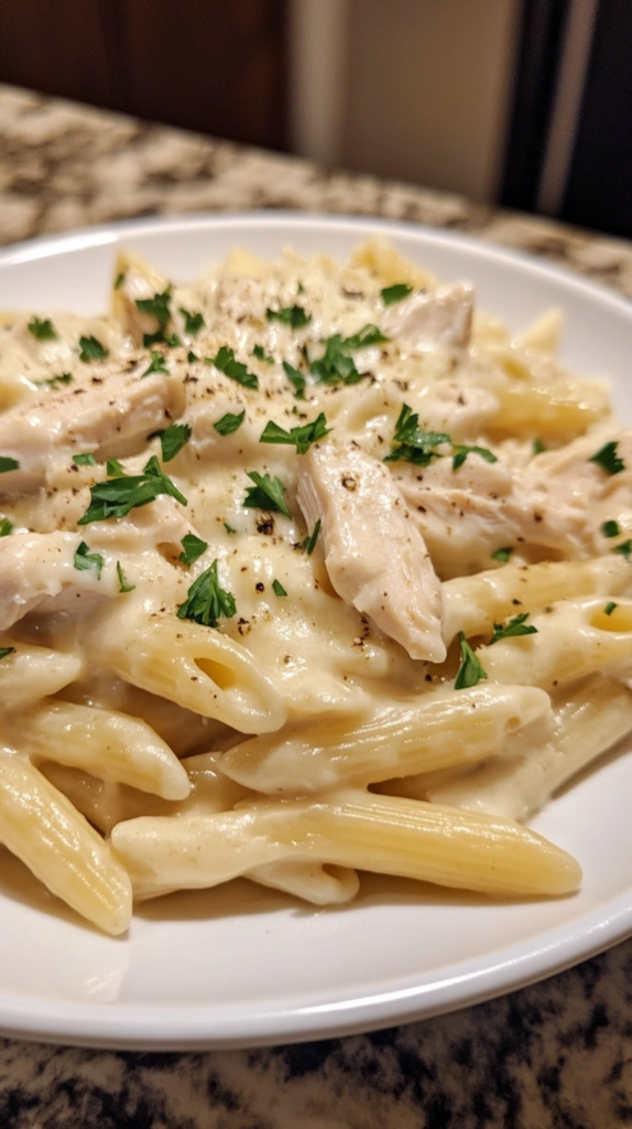 Creamy Cheddar Chicken Pasta